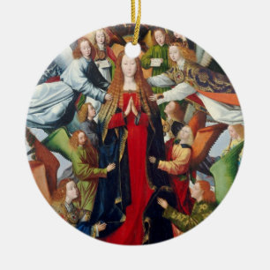 Mary drottning av himmel, C. 1485 - 1500 Julgransprydnad Keramik