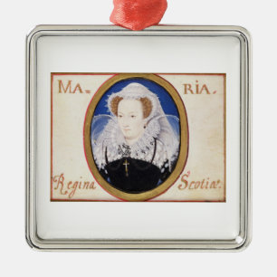 Mary drottning av Scots (1542-87) (gouachen på Julgransprydnad Metall