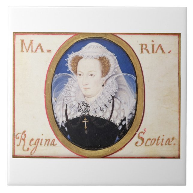 Mary drottning av Scots (1542-87) (gouachen på Kakelplatta (Framsidan)