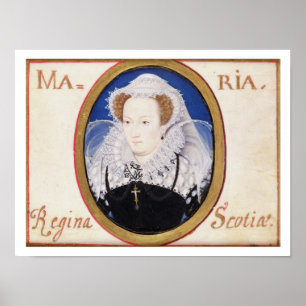 Mary drottning av Scots (1542-87) (gouachen på Poster