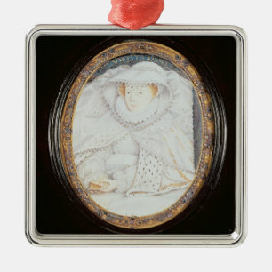Mary drottning av Scots (1542-87) som en änka Julgransprydnad Metall