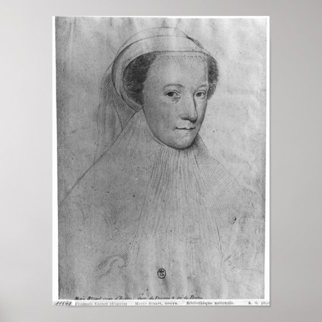 Mary, drottning av skottar i vitt sörjande, 1560 poster (Framsidan)