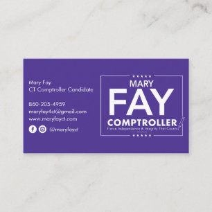 Mary Fay Affärskorts Visitkort