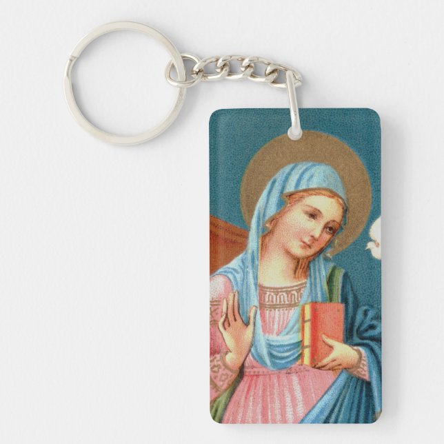 Mary, från F. Lippi's Annunciation (Detail; M 038) Nyckelring (Framsidan)