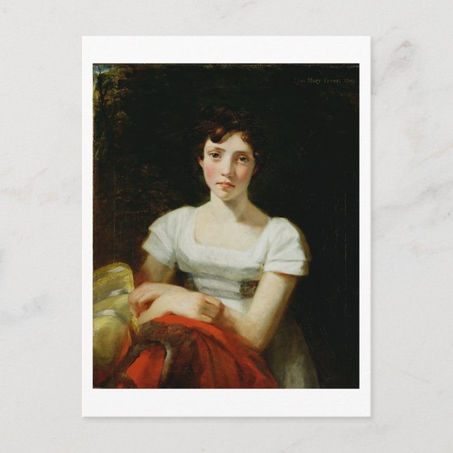 Mary Freer, 1809 (olja på arbetsyta) Vykort (Framsida)