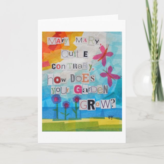Mary ganska Contrary Kort (Framsida)