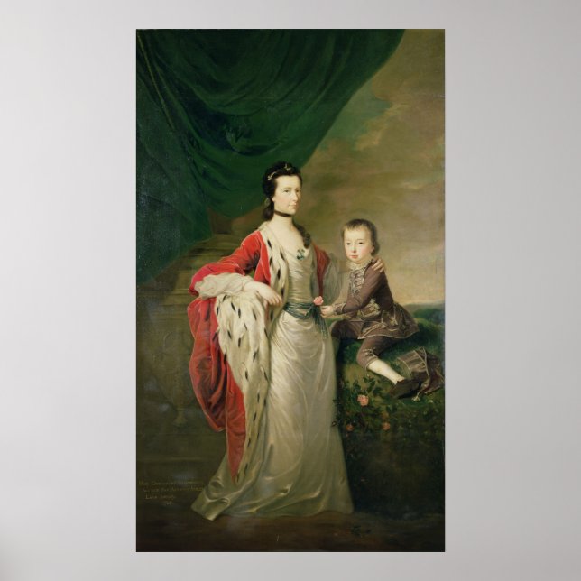 Mary, grevinnan Shaftsbury och hennes son Poster (Framsidan)