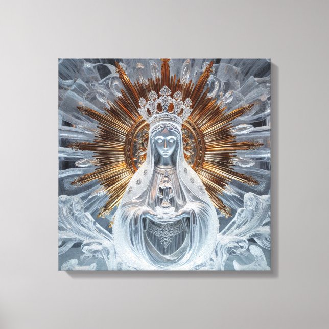 Mary - Guld och Ice 2 Canvastryck (Framsida)