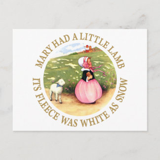 Mary Had a Little Lamb Vykort