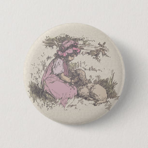 Mary hade ett litet lamm Nursery Rim Knapp