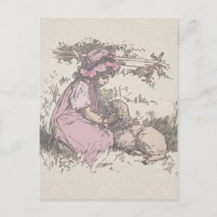 Mary hade ett litet lamm Nursery Rim Vykort