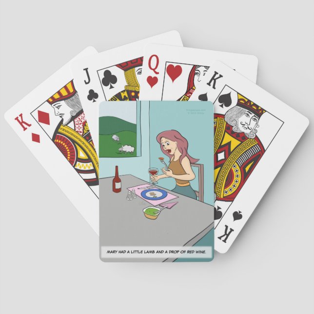 Mary hade ett litet lammkort. spelkort (Baksidan)