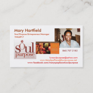 Mary Hartfield Soul ämnar Visitkort