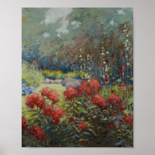 Mary Hiester Reid - en Garden i september Poster