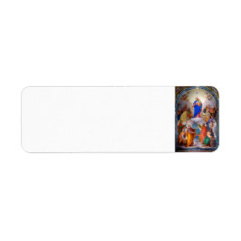 Mary, hjälp till kristnas Returadress Etikett