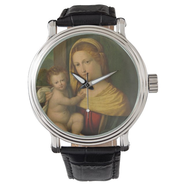 Mary Holding Baby Jesus Armbandsur (Framsida)