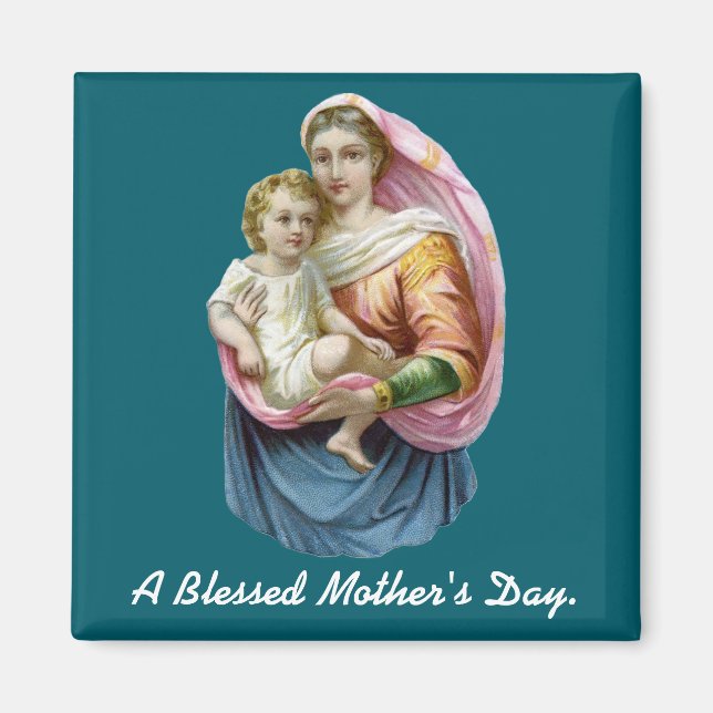 Mary Holding Jesus Mother's Day Magnet (Framsidan)