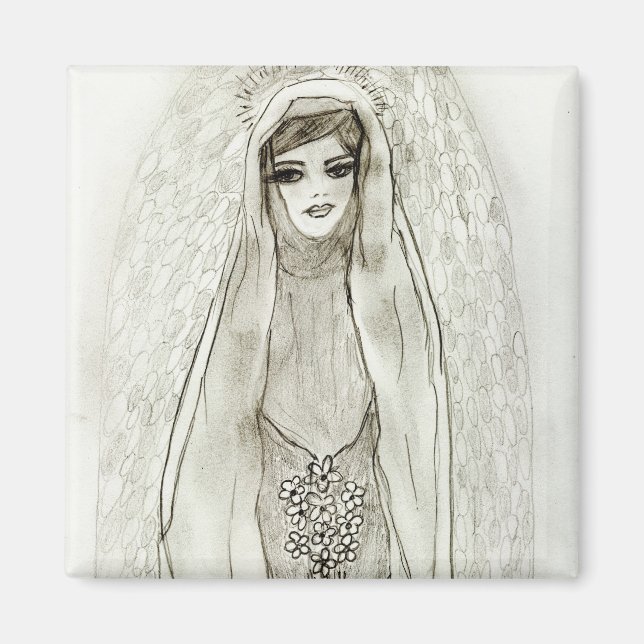 Mary i Grotto Magnet (Framsidan)