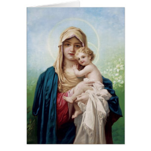 Mary innehav Jesus Hälsningskort