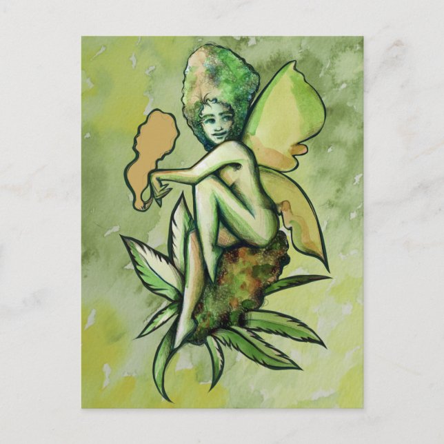 Mary Jane Fairy Green Goddess Toker                Vykort (Framsida)