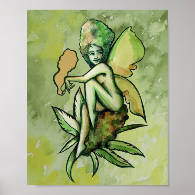 Mary Jane Fairy Grönt Goddess Toker Poster (Framsidan)