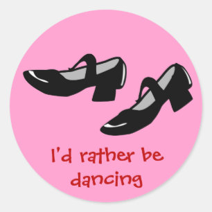 Mary Janes Dance Shoes Id ska snarare dansa Runt Klistermärke