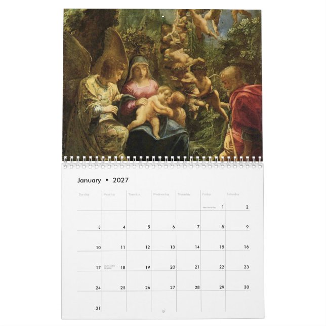 Mary & Jesus 2012 kalender (Jan 2027)