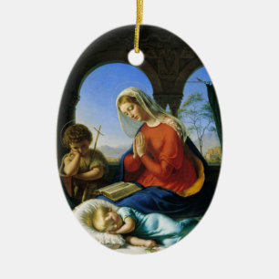 Mary, Jesus & John The Baptist prydnad Julgransprydnad Keramik