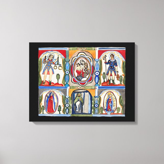Mary Jesus Kristus Religiösa folk Art Painting Canvastryck (Framsida)
