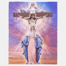 MARY, JESUS och GOD Fleecefilt
