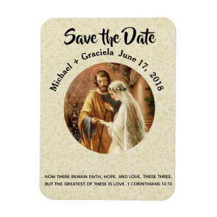 Mary Joseph Catholique SAVE THE DATE Bröllop Magnet
