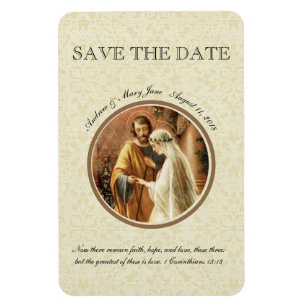 Mary Joseph Catholique SAVE THE DATE Bröllop Magnet