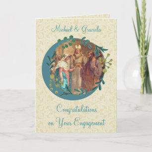 Mary Joseph Förlovning Bröllop Betrothal Kort