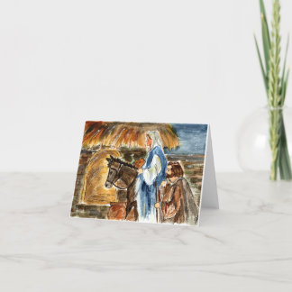 Mary & Joseph Note Card Blank inuti kuvert Tack Kort