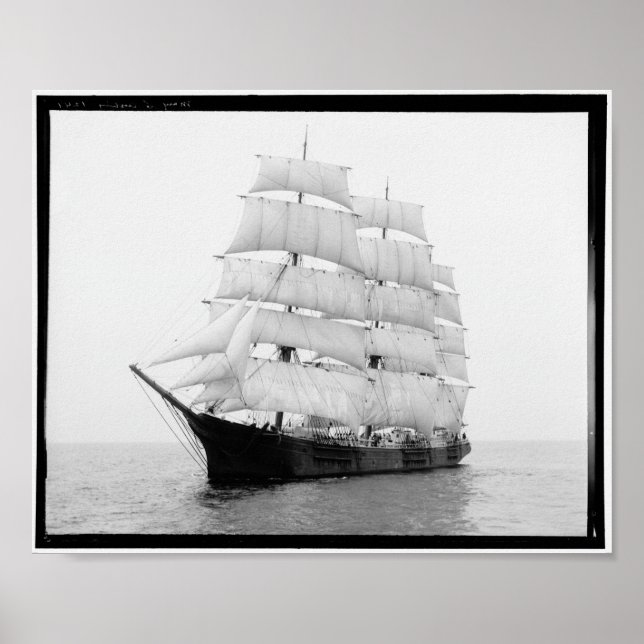 Mary L. Cushing Sailing Frakt 1899 Vintage Poster (Framsidan)