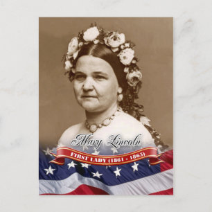 Mary Lincoln, USA:s första Dam. Vykort