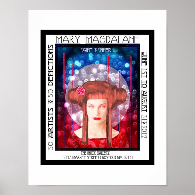 Mary Magdalane Art Gallery Show Boston MORSA Poste Poster (Framsidan)