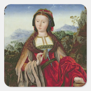 Mary Magdalene, 1520-25 Fyrkantigt Klistermärke
