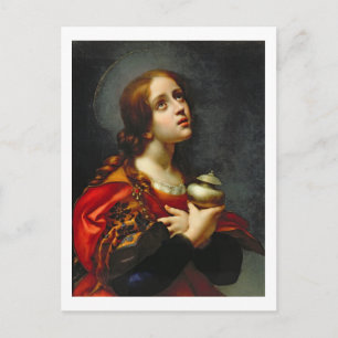 Mary Magdalene, 1660-70 (olja på arbetsyta) Vykort