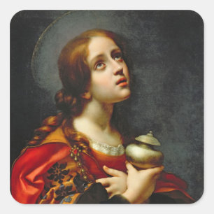 Mary Magdalene, 1660-70 (olja på kanfas) Fyrkantigt Klistermärke
