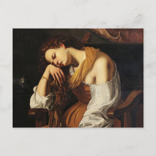 Mary Magdalene as Melancholy av Artemisia Gentiles Vykort