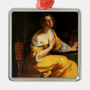 Mary Magdalene (av Artemisia Gentileschi) Julgransprydnad Metall