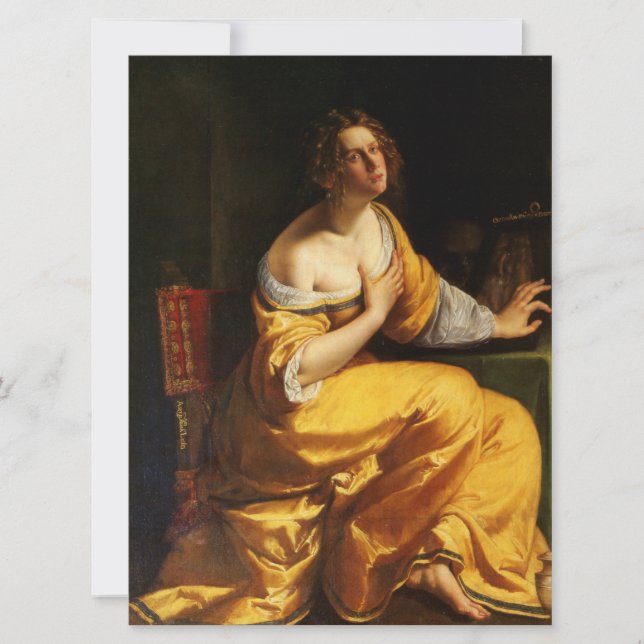Mary Magdalene (av Artemisia Gentileschi) Kort (Framsida)