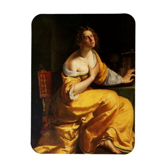 Mary Magdalene (av Artemisia Gentileschi) Magnet (Vertikal)