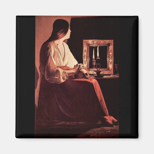 Mary Magdalene av Georges de La Tour Magnet (Framsidan)