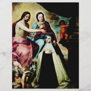 Mary Magdalene de Pazzi av Pedro de Moya Reklamblad