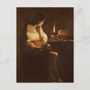 Mary Magdalene med nattljus, 1630-35 Vykort