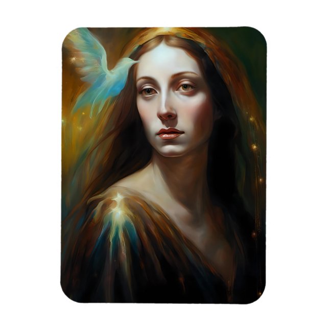 Mary Magdalene och ett fågellöst Tillfällen Magnet (Vertikal)