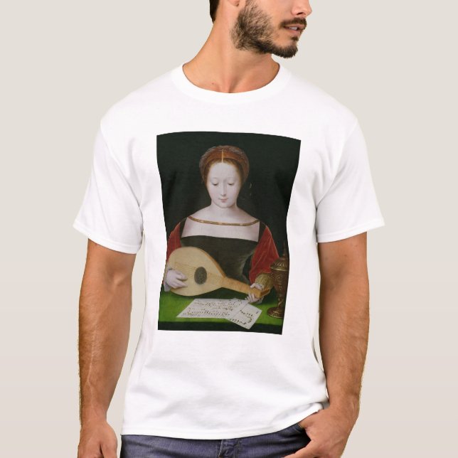 Mary Magdalene som leker en Lute Tee (Framsida)