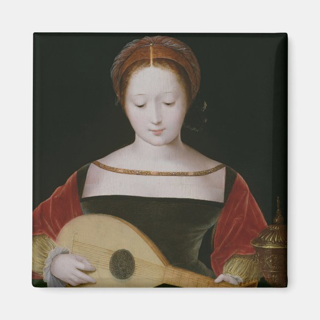 Mary Magdalene spelar en lute Magnet (Framsidan)